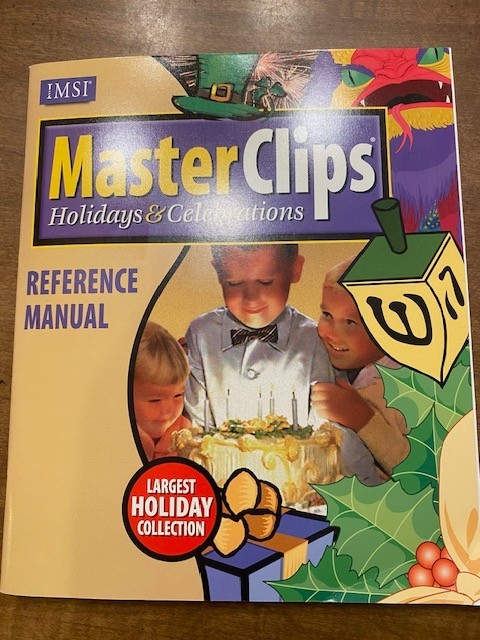 IMSI MasterClips Holidays & Celebrations Reference Manual with disc.