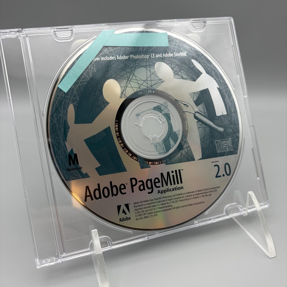 Vintage 1997 Adobe PageMill 2.0 Macintosh CD-ROM Web Design HTML Software