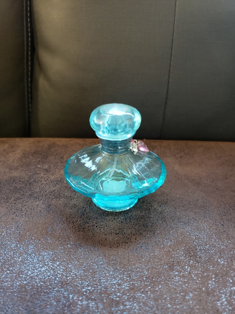 Small Aqua Bottle Brittany Spears Curious Perfume Bottle Empty