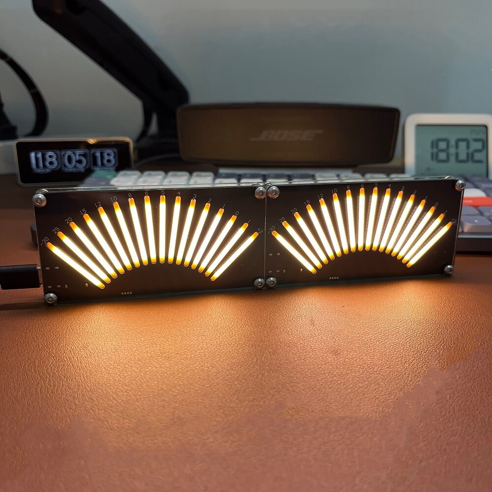 Sound Control & Wired Input LED Music Rhythm Audio Level Indicator VU Meter