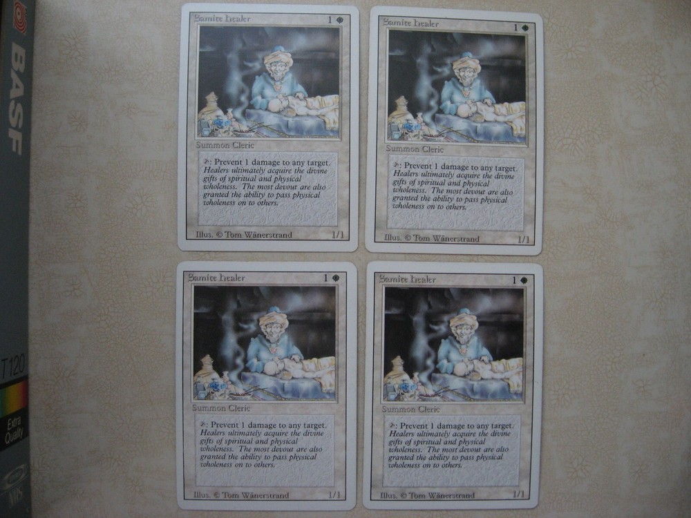 MTG --- Revised -- Samite Healer x4 -- MP -- (2 sets Available)