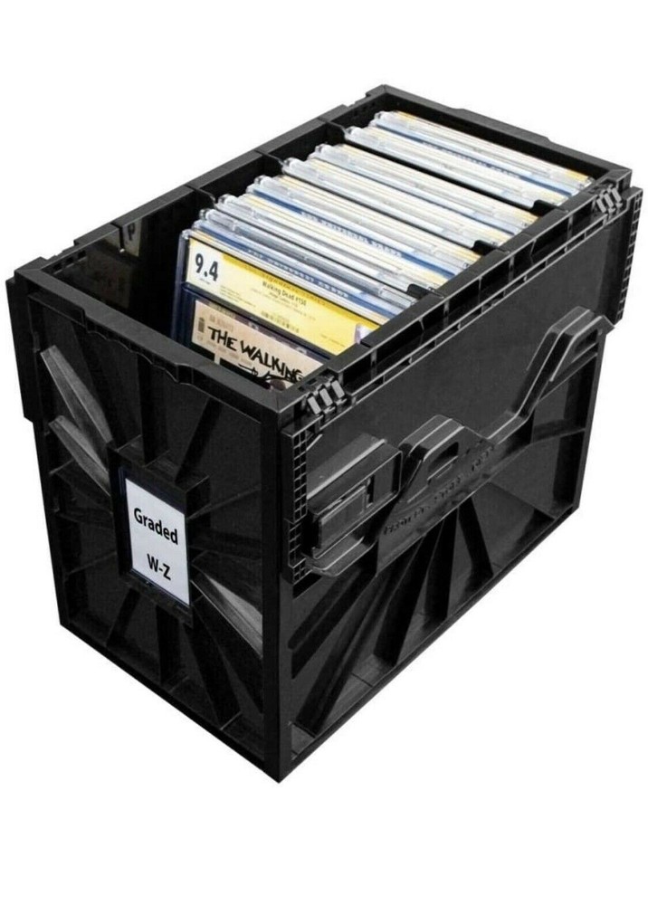 2X BCW Graded Certified Comic Book Storage Plastic Bin Stackable Box Heavy Duty