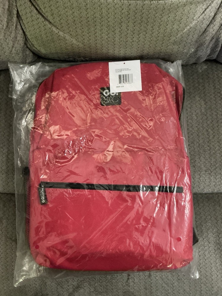 New Go Sac Backpack, School Bag, Travel - Red