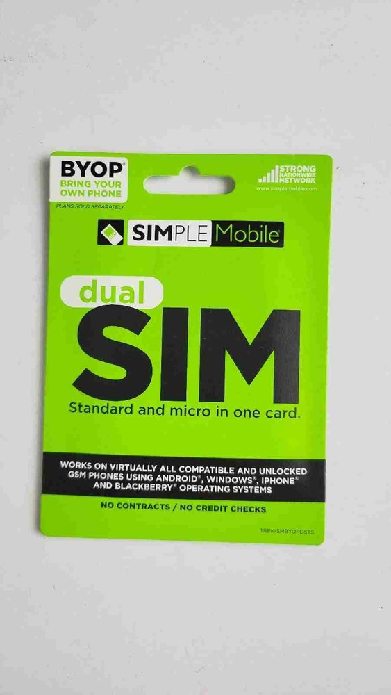 10 Pack Simple Mobile Commissionable Sim Card Full Size No Plan