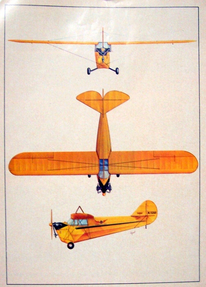 AERONCA C-3 PLAN + AIR TRAILS CONSTRUCTION ARTICLE for a 54" UC Model Airplane