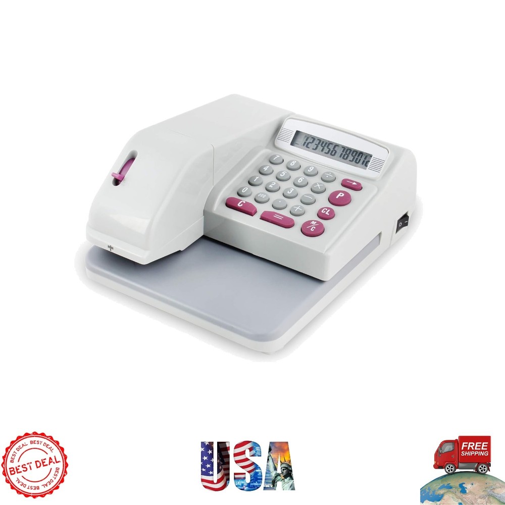 Electronic Check Writer with 12-Digit Display – Secure Printing for All Curre...