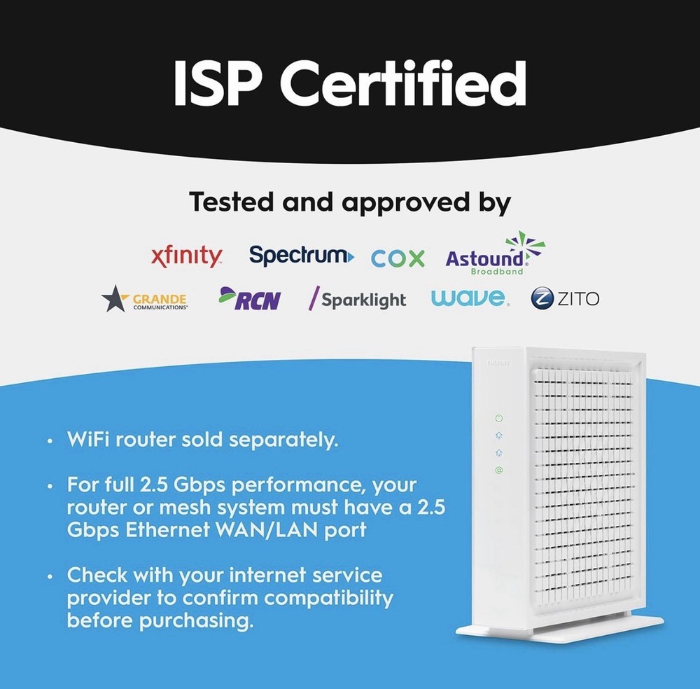Hitron CODA56 DOCSIS 3.1 Cable Modem | 2.5 Gbps