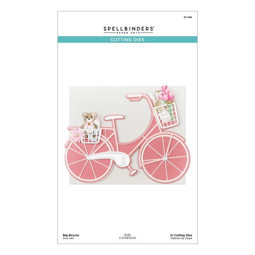 Spellbinders Etched Dies By Bibi Cameron-Big Bicycle