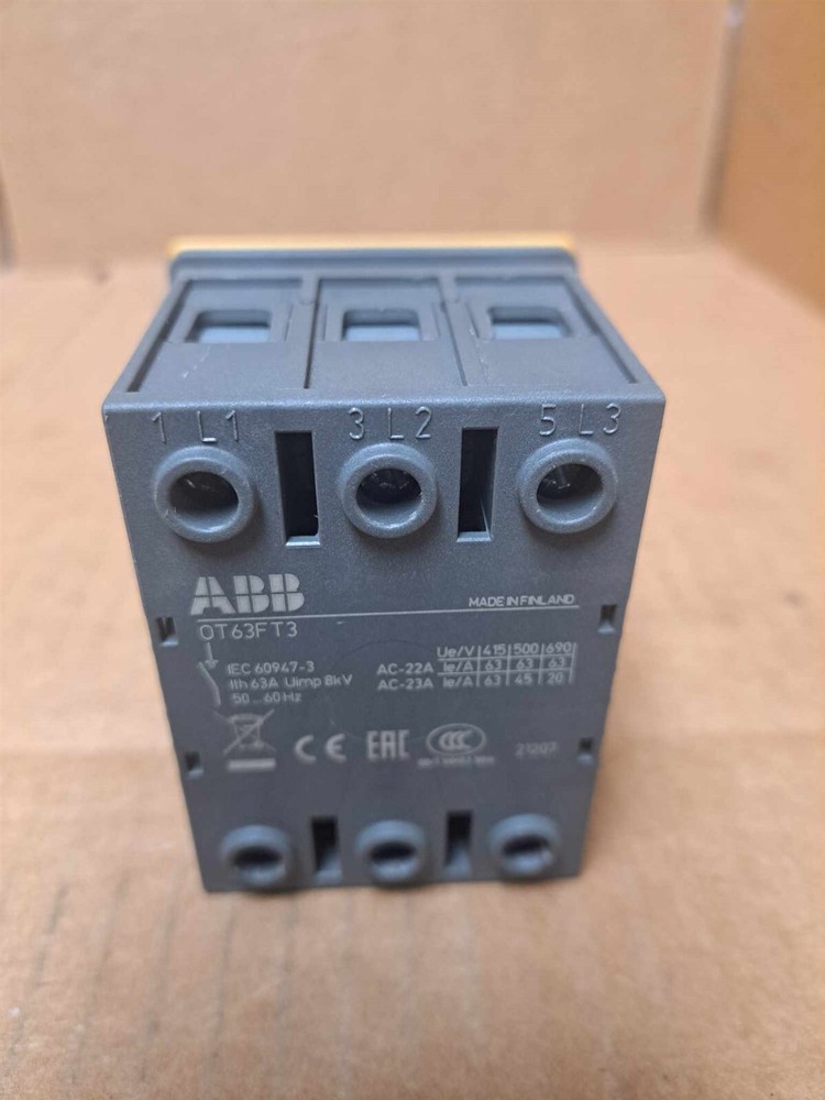 ABB Disconnect Switch Part No. OT63FT3