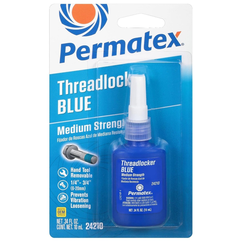 Permatex 24210 Threadlocker Blue Medium Strength 10 ML