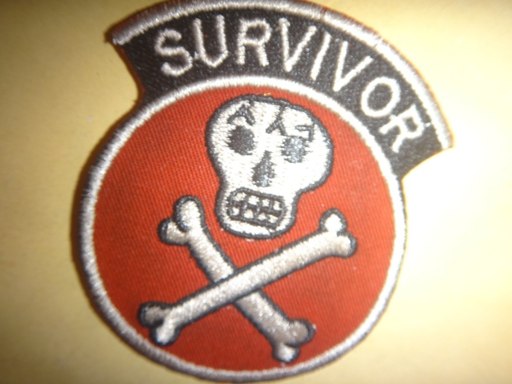 Vietnam War SURVIVOR Skull & Bones Patch