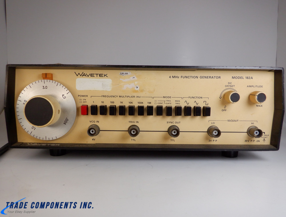 WAVETEK 4MHZ FUNCTION GENERATOR MODEL 182A