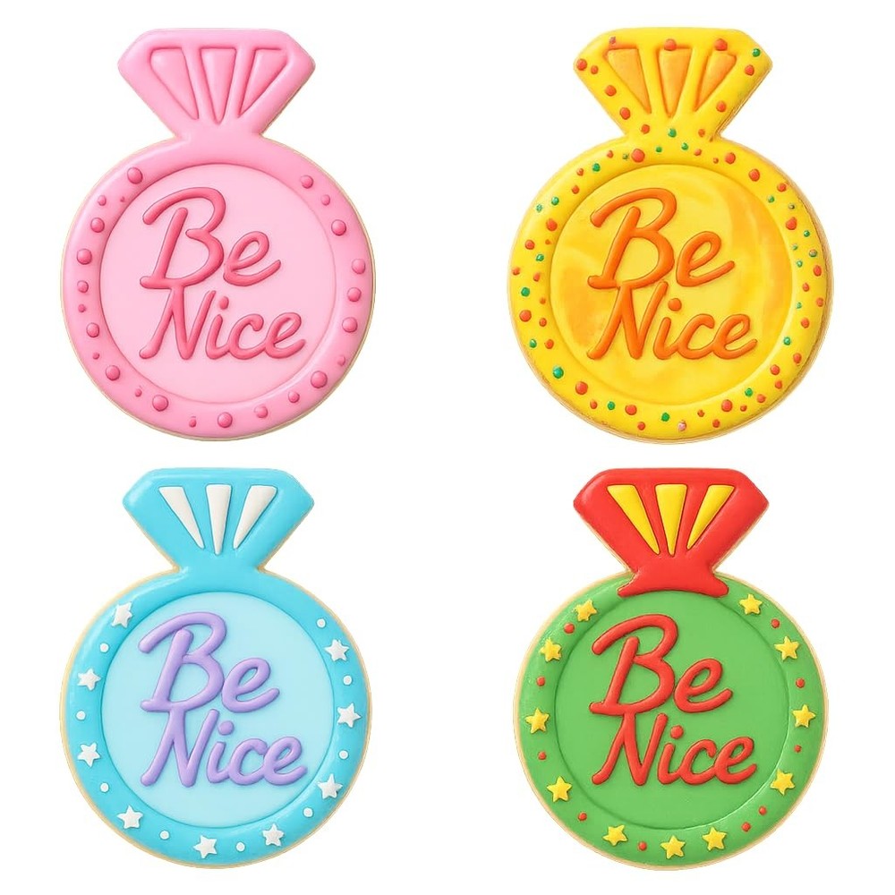 Be Nice Diamond Ring Cookie Cutter 4x3" Creative Kitchen Baking Fun