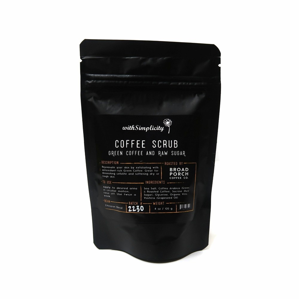 withSimplicity Green Coffee & Raw Sugar Scrub 4 oz.