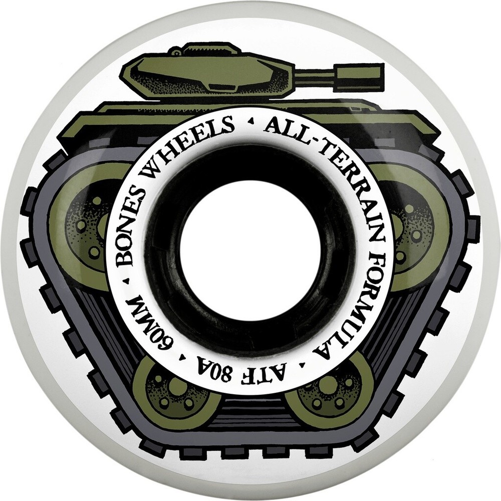 Bones ATF Tank 60mm 80a White Skateboard Wheels