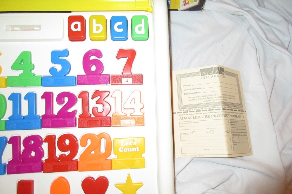 GRANDSTAND ELECTRONIC, TALKING LEARNING FUN, PRE-SCHOOL NUMBERS SHAPES 1989