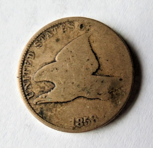 1858 FLYING EAGLE ONE CENT USA COIN