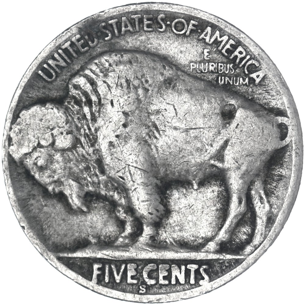 1936 S Buffalo Nickel Very Good VG