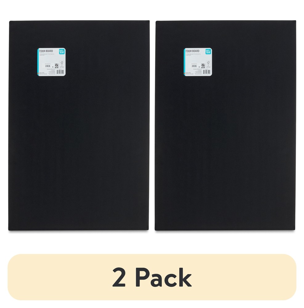 (2 pack) Black Foam Board, 20" x 30"