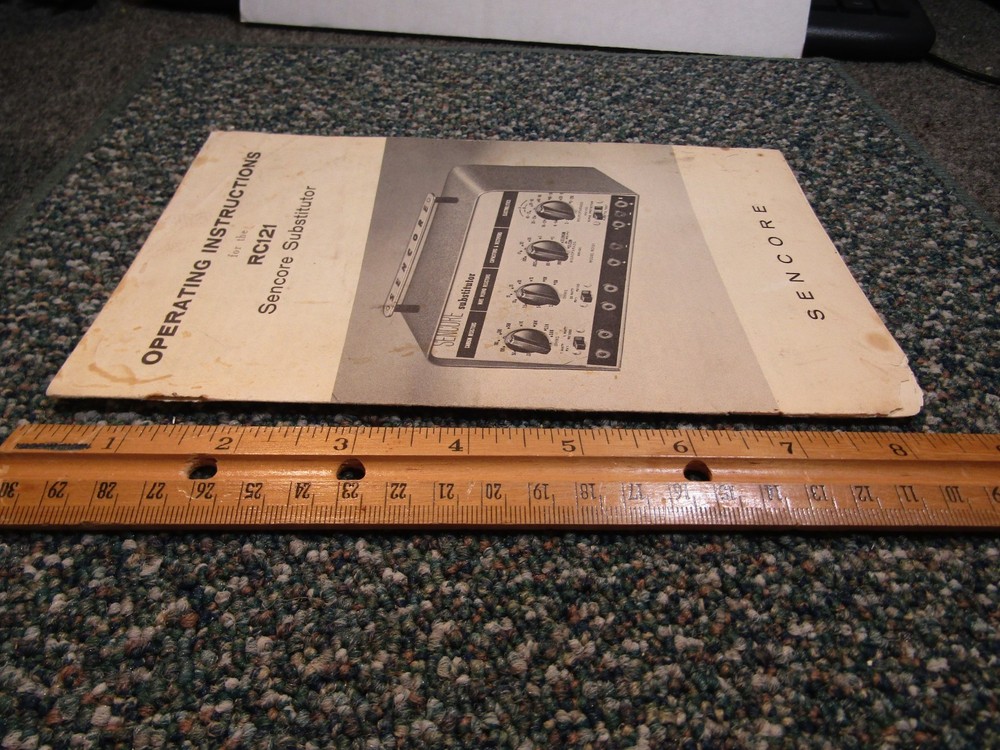 Sencore RC121 Sencore Substitutor Electrical Tester Manual w/ Schematics