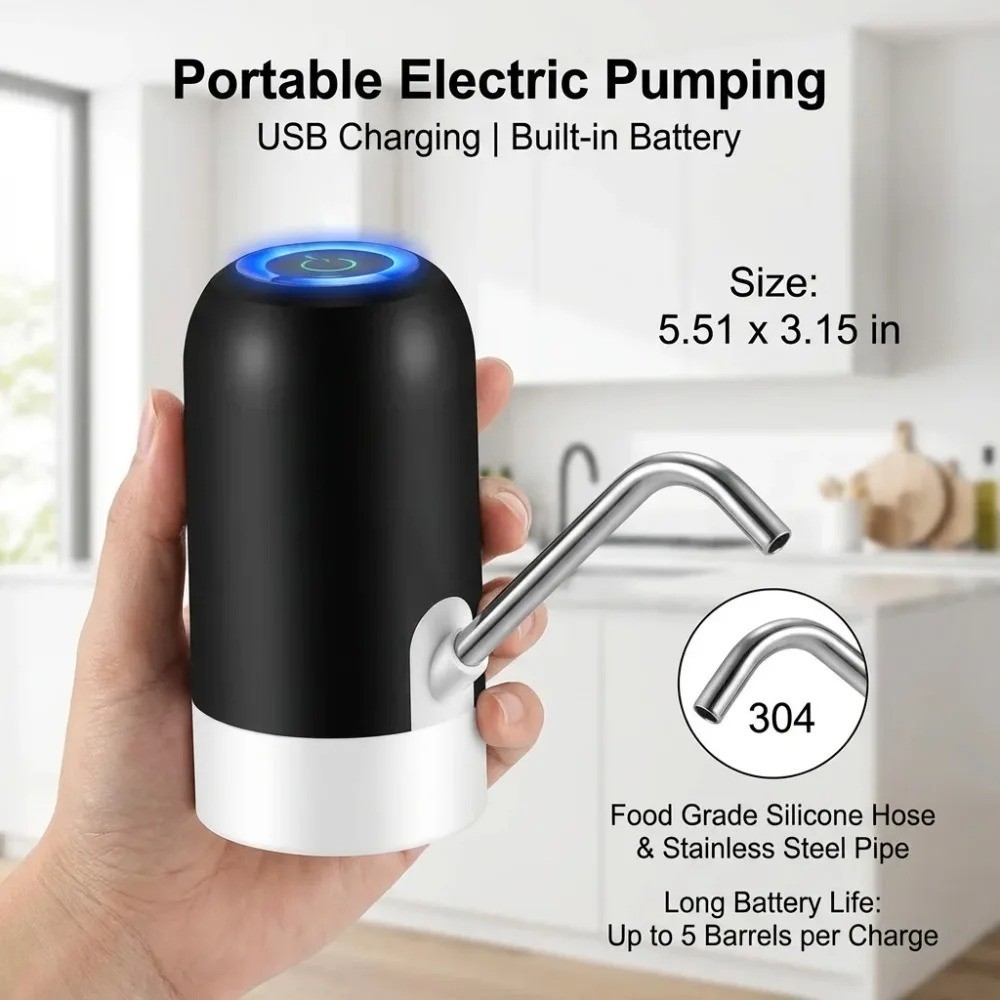 Water Bottle Switch Pump Electric Automatic Universal Dispenser 5 Gallon USB