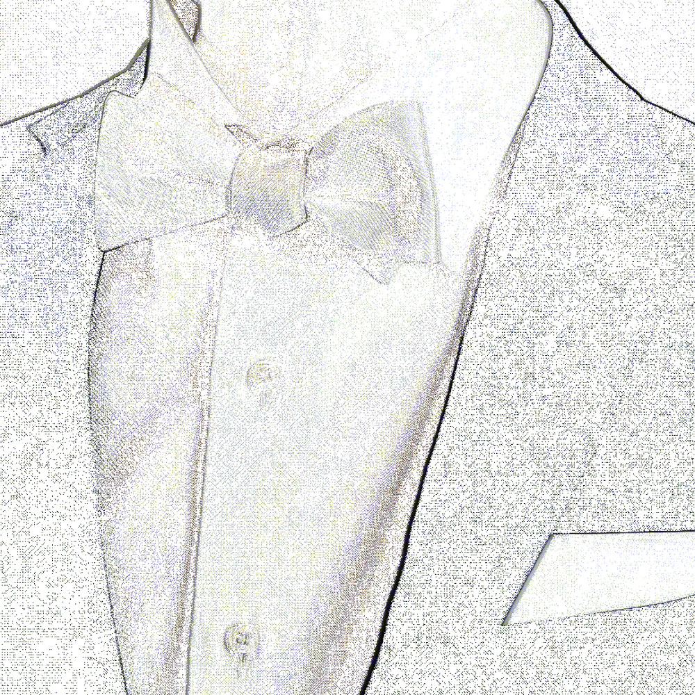 White Silk Self Bow Tie