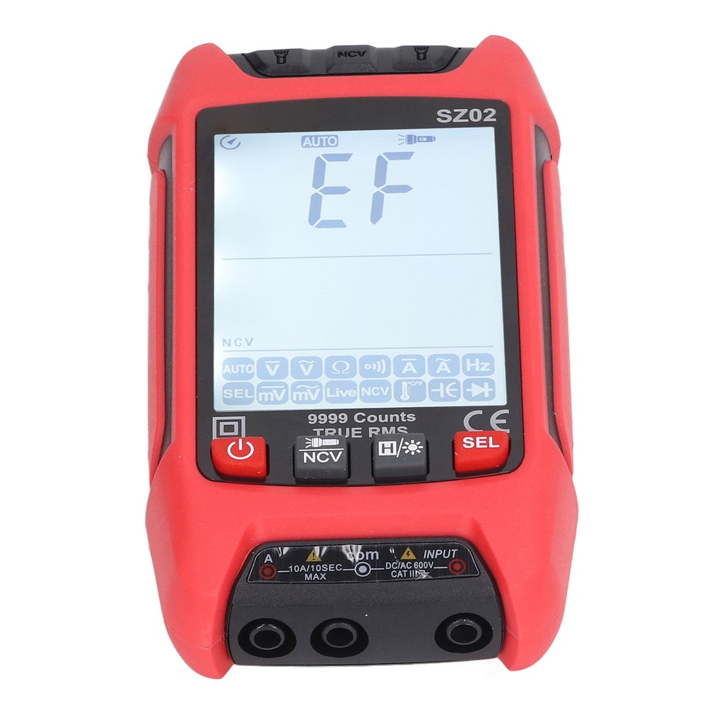 Digital Multimeter Anti Burning Automatic LCD Backlit NCV Volt Amp Meter FEI