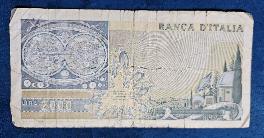 1973 Banknotes 2000 Lire Italy # 103