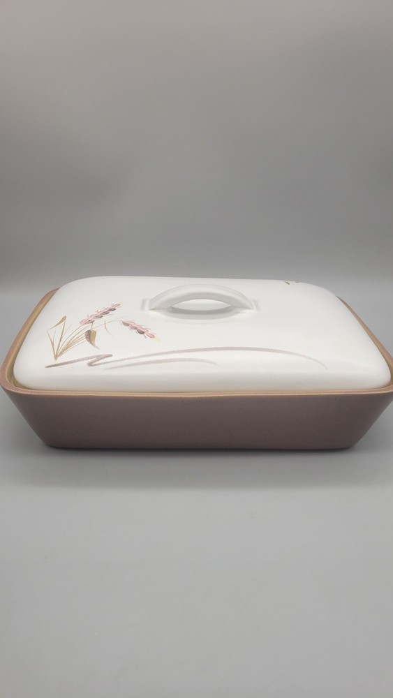 Denby Langley Harvest Rectangular Casserole Pan Dish with Lid MCM kitchen