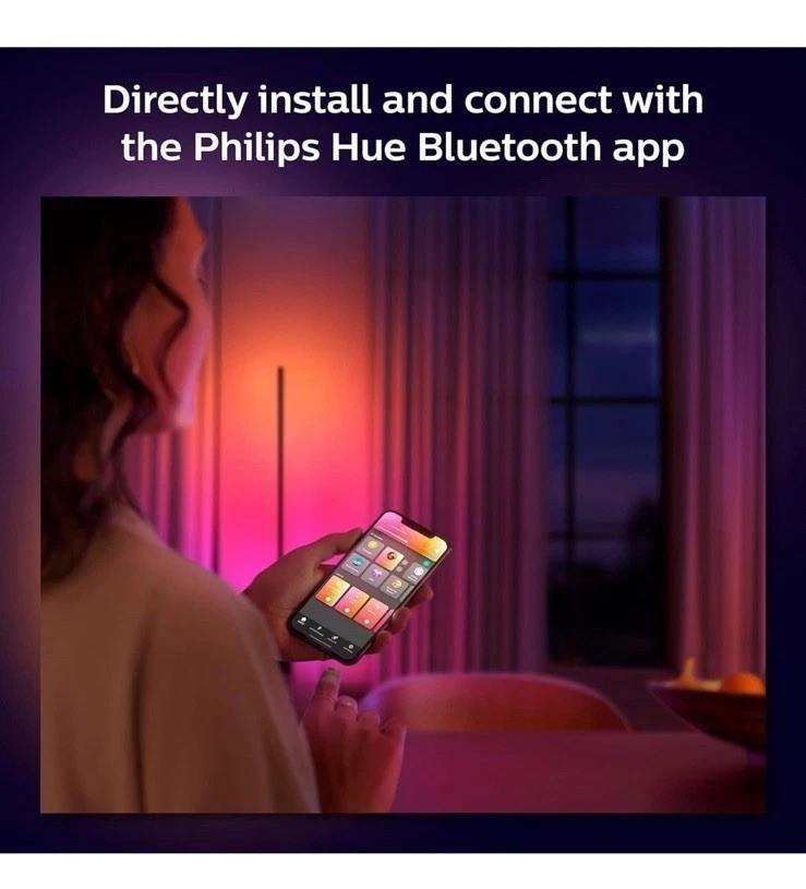 Philips Hue Indoor 6 Foot Smart LED Light Base Kit with Plug Multicolor Effect