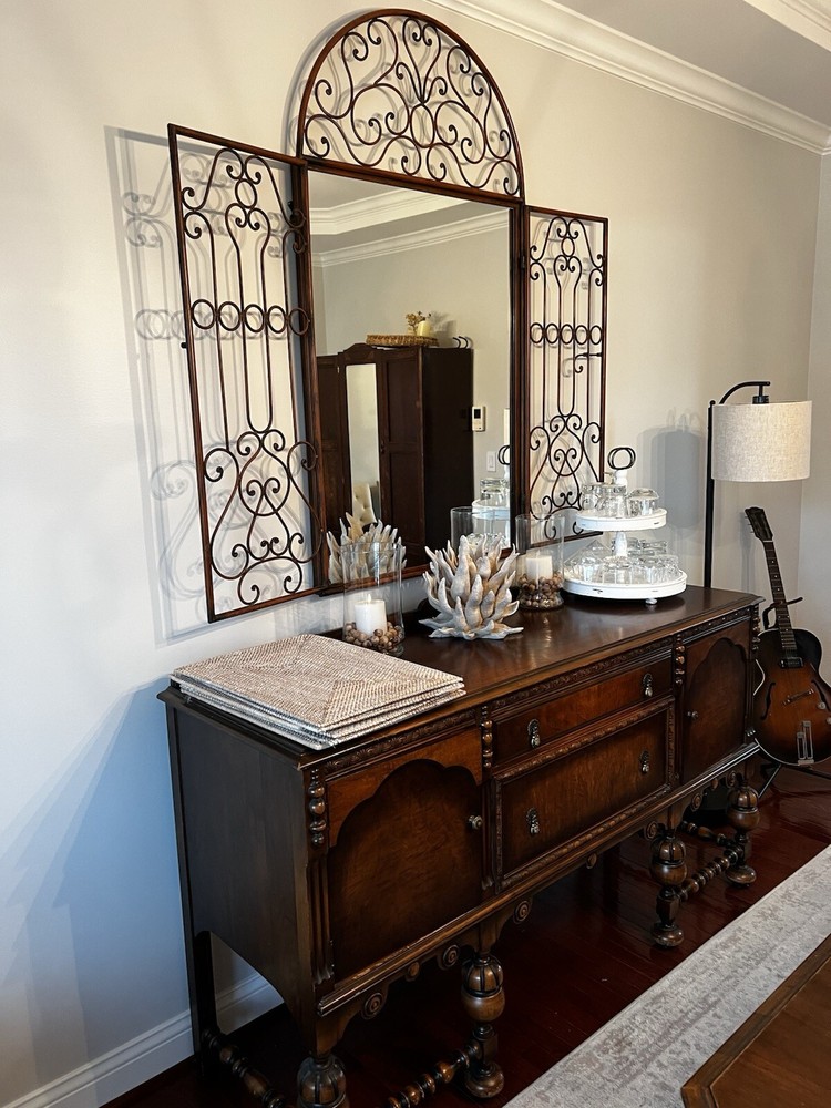 Antique Sideboard , Table And Chairs