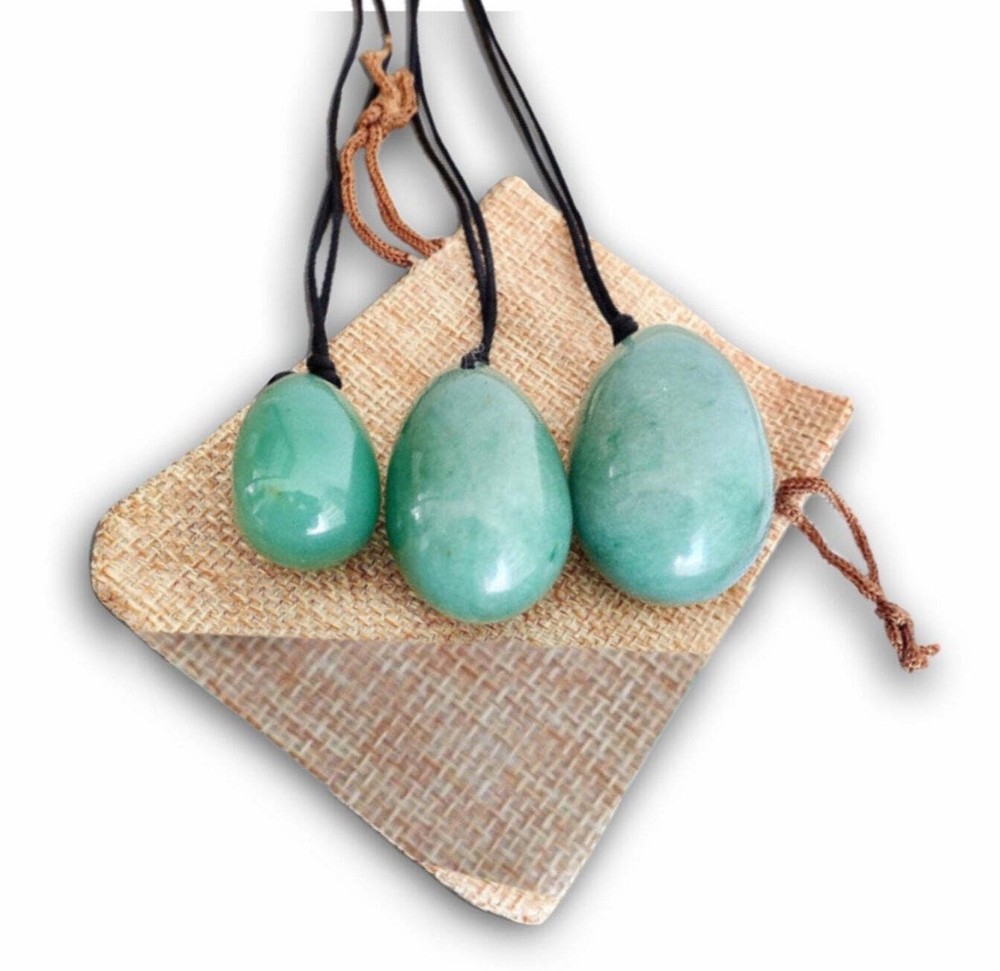 Green Aventurine Stone Yoni Eggs Set