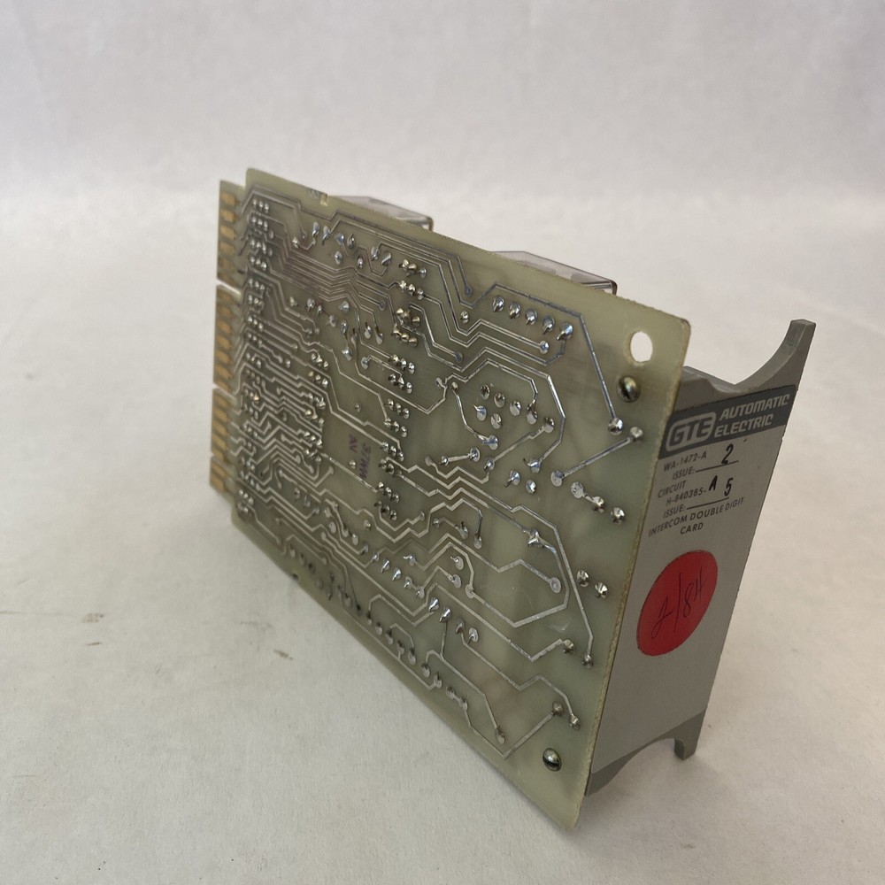GTE WA-1472-A Intercom Double Digit Card Circuit Board. Untested As-Is