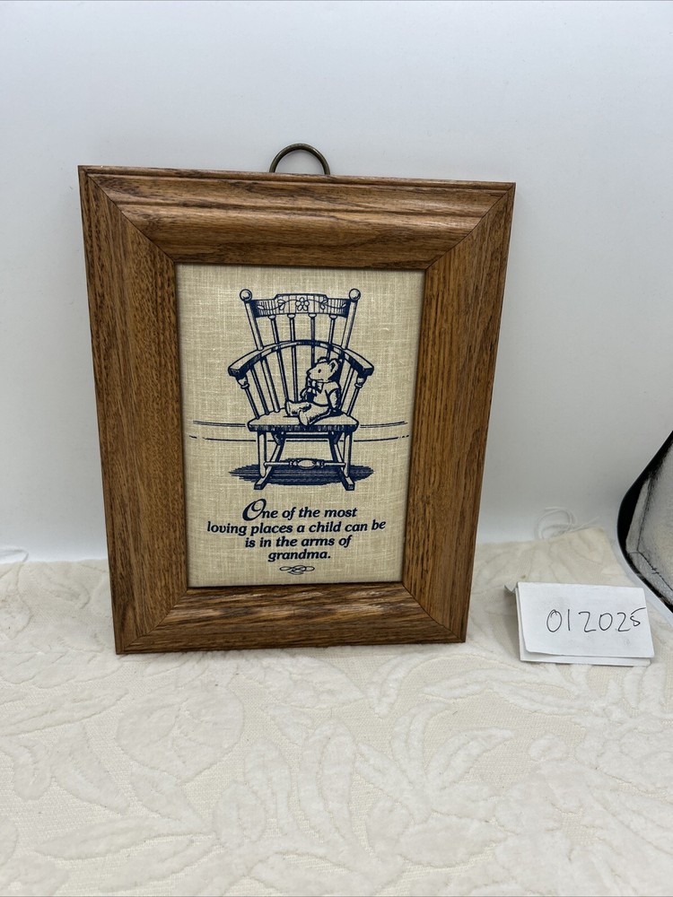 Vtg Decor Sampler Framed 8x10 Loving Grandma