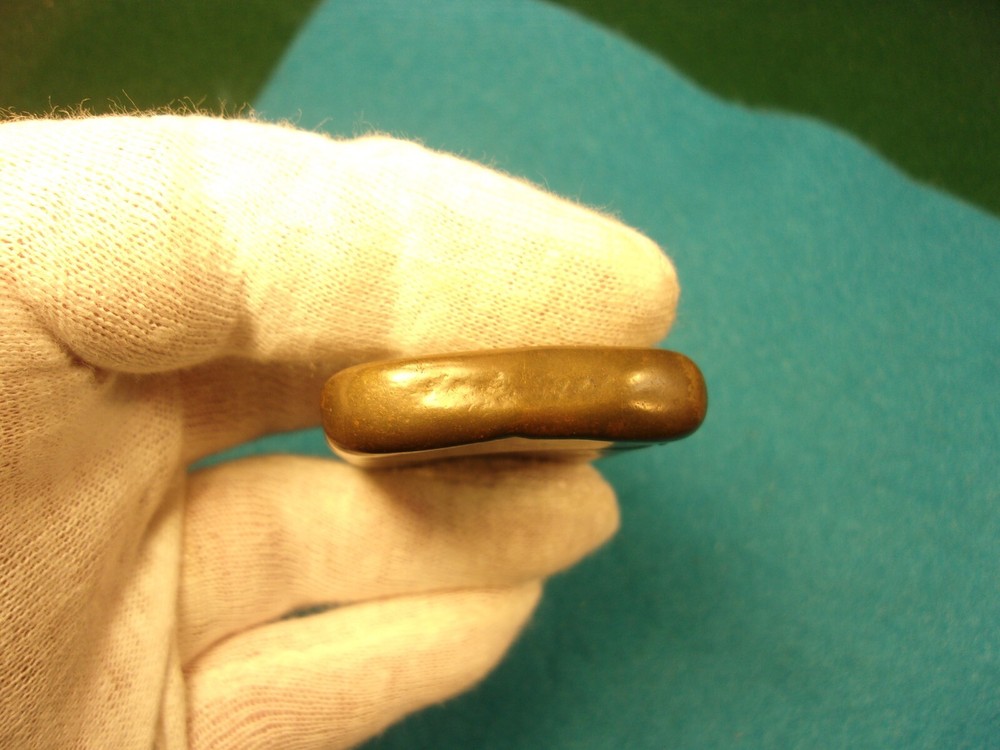 EXTREMELY RARE OLD VTG ANTIQUE SOLID BRASS "ANHEUSER BUSCH" MATCH SAFE / VESTA