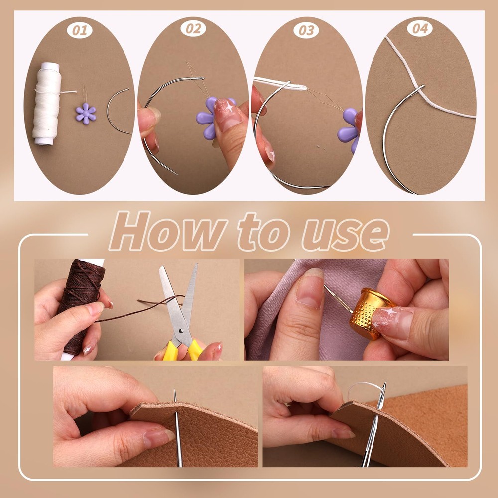 49 Pcs Hand Bookbinding Tools Bookbinding Kits for Beginners Bookbinding Supp...