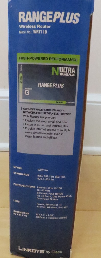 LINKSYS By CISCO Range Plus Wireless Router