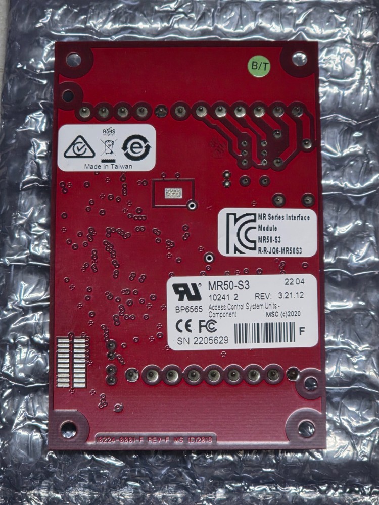 MERCURY SECURITY MR50-S3 Single Card Reader Interface Controller Board