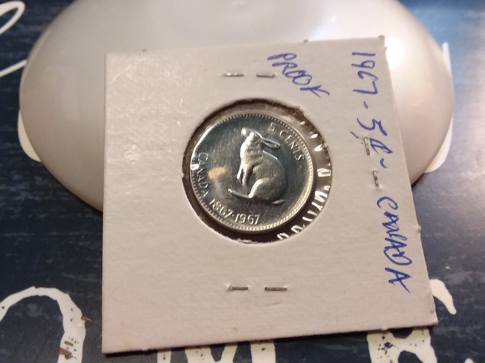 Canada - 1967 Five Cent - Elizabeth II - Rabbit - Proof Like