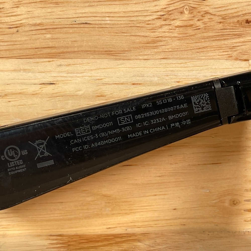 Bose BMD0011 Black Bluetooth Frames Audio Microphone Smart Sunglasses For Parts