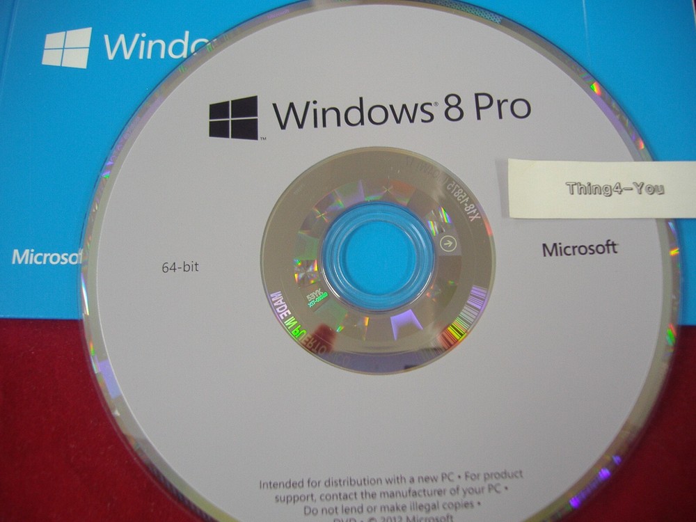Microsoft Windows 8 Pro x64 64 Bit DVD Full English Version MS WIN 8 =NEW=