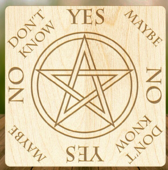 MINI Pentacle Pendulum Board HANDMADE for Wicca, Witch, & Pagan [4"] Pentagram