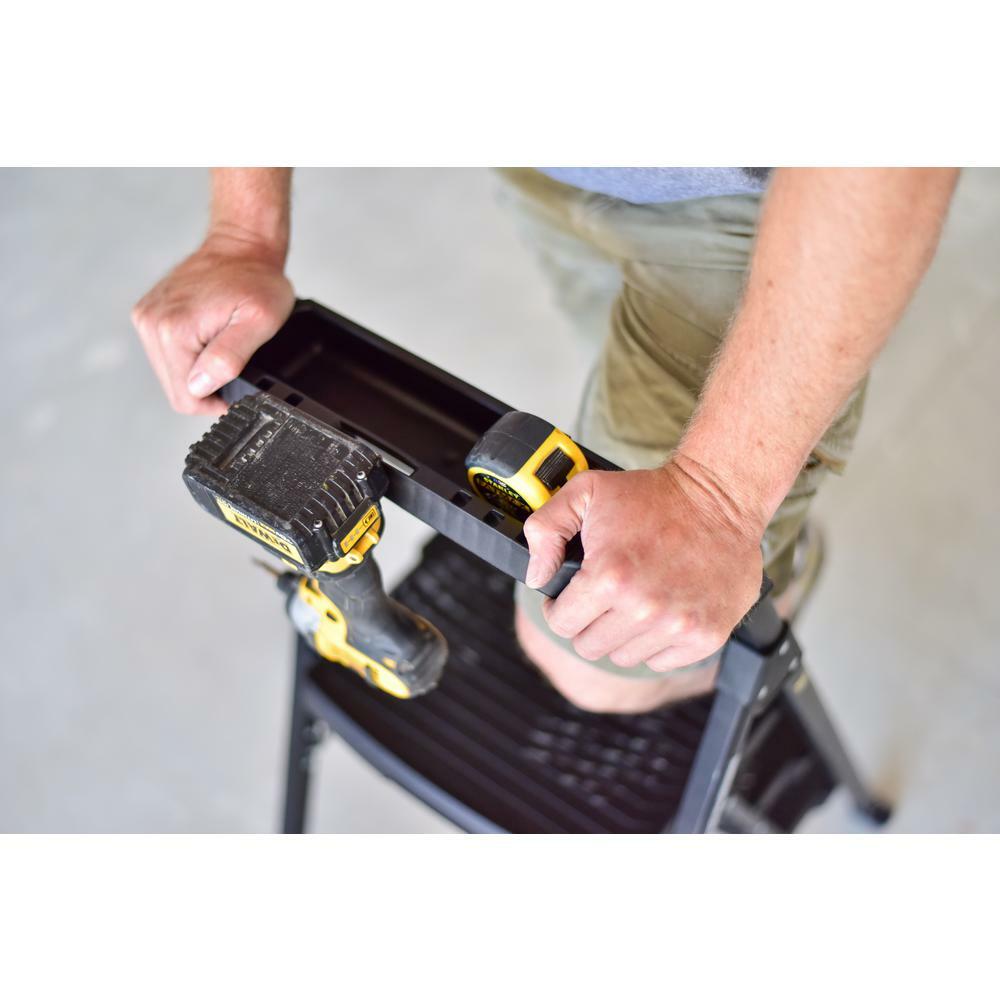 Gorilla Ladders Step Stool Foldable Steel Slip-Resistant 300 lbs. Load Capacity