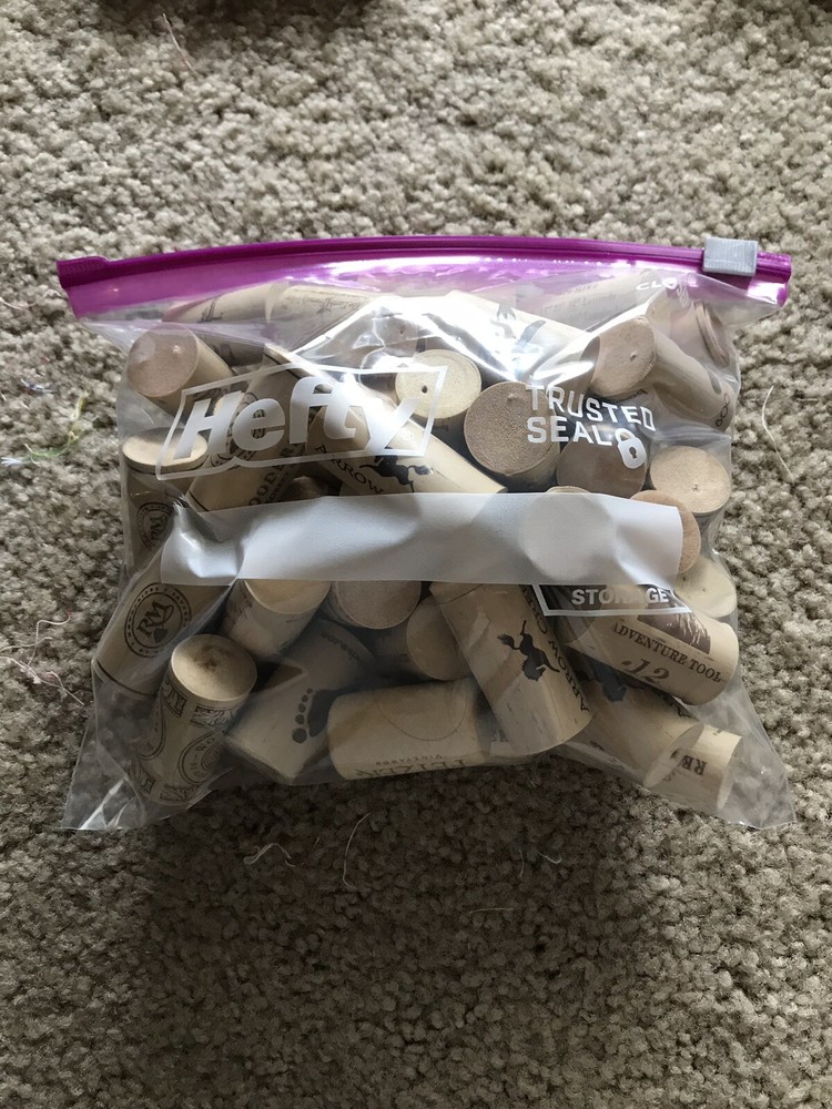 Lot of 50 Plastic Wine Corks-Assorted