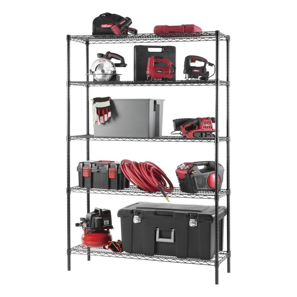 Hyper Tough 5-Tier Multipurpose Wire Shelving Rack, Chrome Color, 3000lbs Load