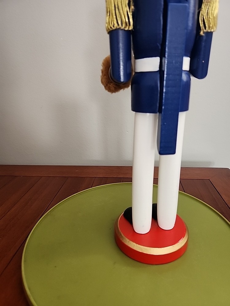 Teddy Bear Drummer Nutcracker 15" Santa's Workshop Christmas