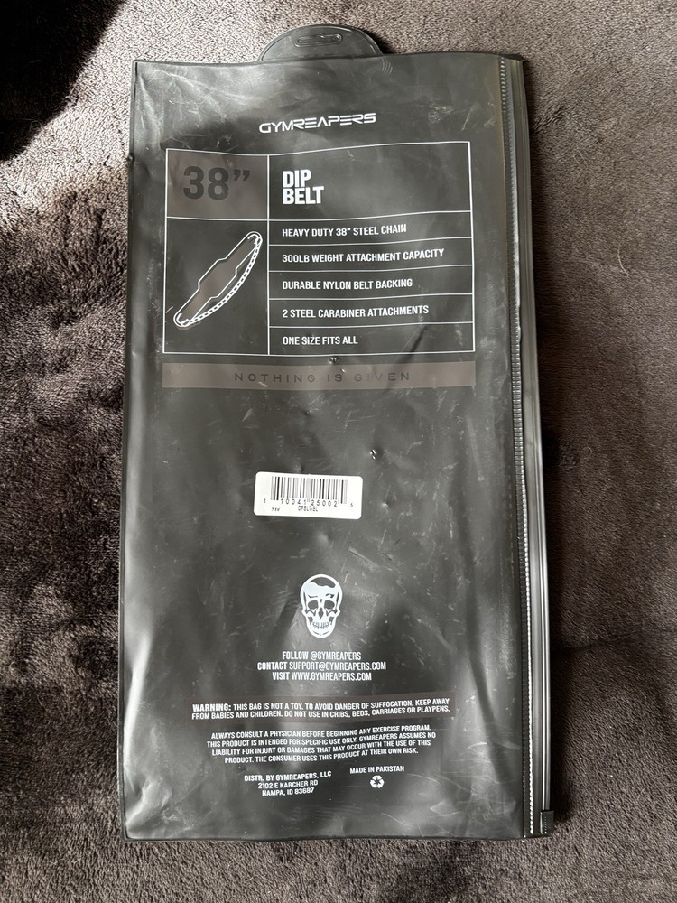 Gymreapers Dip Belt Empty Bag only