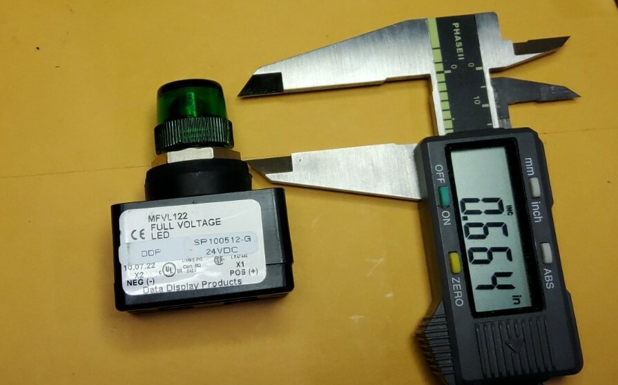 DATA DISPLAY PRODUCTS MFVL122 5/8" LAMP INDICATOR 125V DC