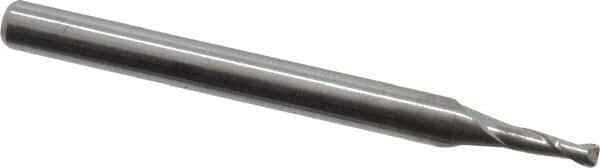 Accupro 1/16" Diam 2 Flute Single End Solid Carbide 0.015" Corner Radius End ...