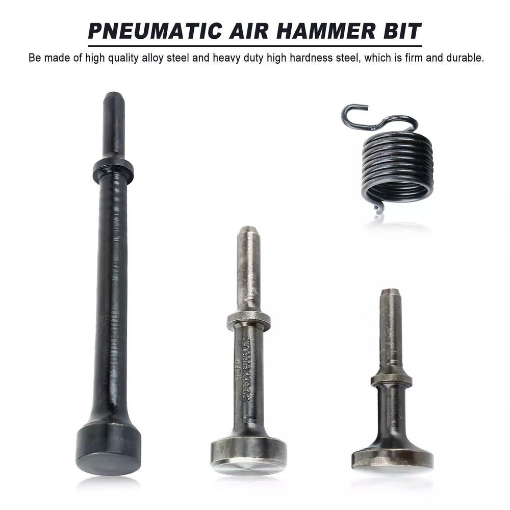 4Pack Smoothing Pneumatic Air Hammer Bits Air Chisel Bits Tool Set with Spring